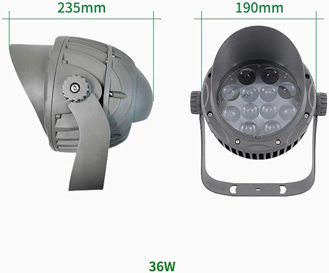 LED Landscape Lamps - Rotation Spotlight AC 220V Spotlight Led Beam Light Long Beam Floodlights IP65 Waterproof Outdoor LED Spotlights Narrow Light Wall Washer(Warm White Light36W)