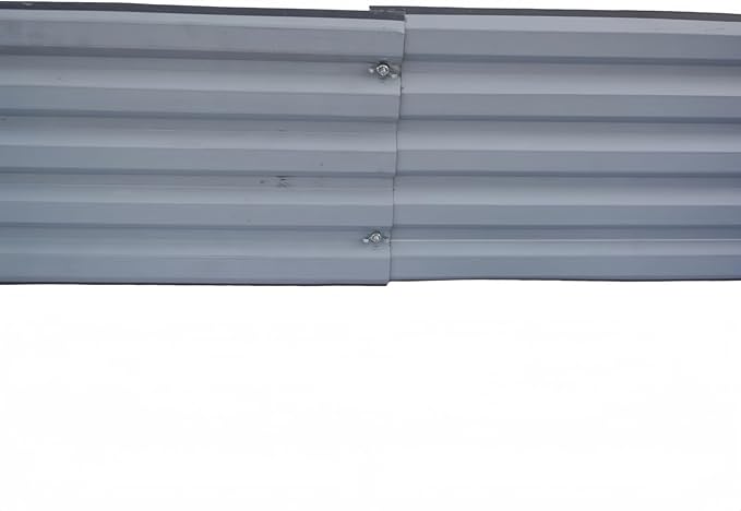 4ft x 2ft Galvanized Raised Garden Bed Horticultural Planting Box Metal Planter Boxes Outdoor Suitable for Plants Flowers Vegetables Herbs Fruits Dark Grey