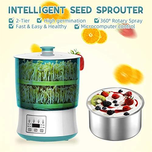 3 Tier Household Intelligence Bean Sprouts Machine +Large Capacity Thermostat Green Seeds Growing Automatic Bean Sprout Machine