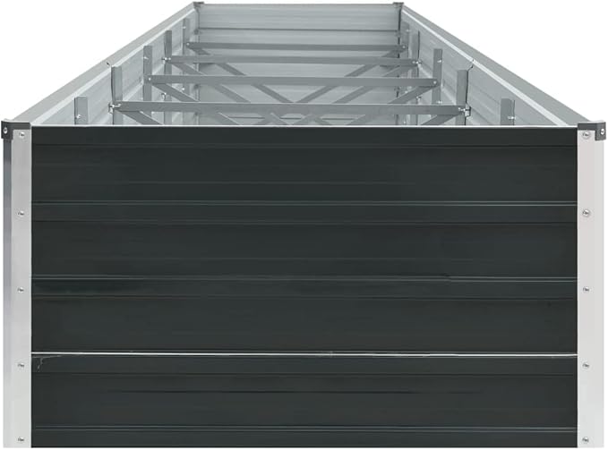 Garden Raised Bed Galvanized Steel 189x31.5x17.7 Anthracite Macetas para Plantas Plant Pots Outdoor Large Planter Pot Plant Pots Large for Gardening Porch Outdoor Plants
