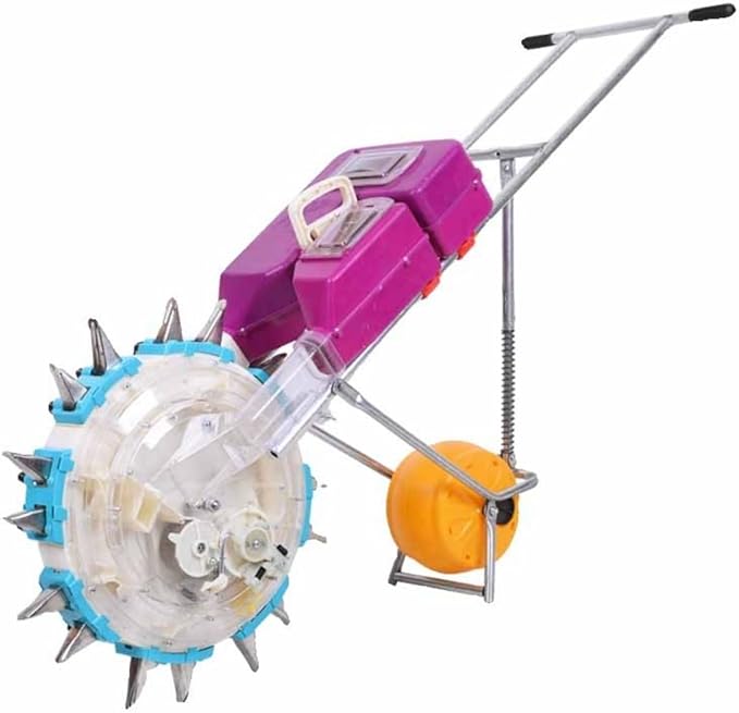 4~8 Nozzles Adjustable Hand-Push Garden Seeder Garden Seeder Roller Seeding and Fertilizer Applicator Walk-Behind Row Planter Precise Seeding Machine for Peanut Corn Wheat