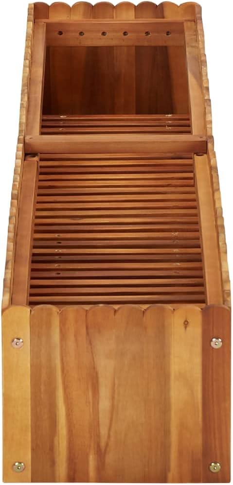 Raised Garden Bed 59 x 11.8 x 9.8 Solid Acacia Wood Outdoor Planter Box Elevated Flower Bed Raised Beds for Gardening Outdoor Patio Planter Box for Vegetables and Flowers