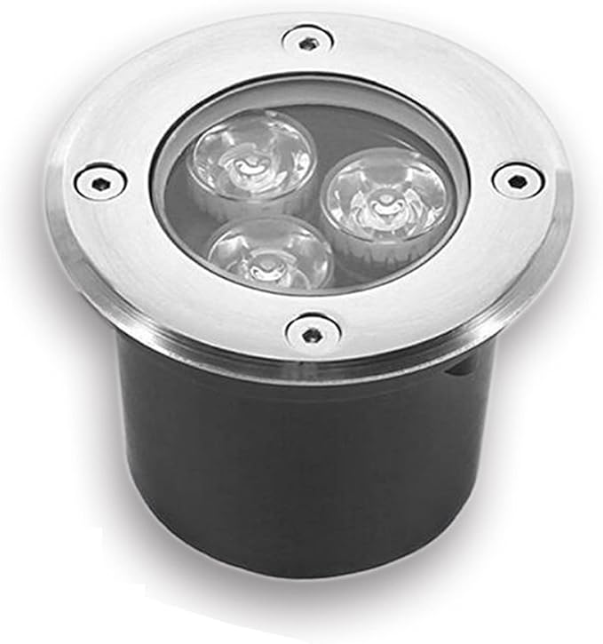 IP66 Waterproof Outdoor Recessed Ground Light - 6W Embedded Underground Garden Lights for Patio Walkway Step Pathway and Hotel Landscape Lighting (Green AC85-110V)