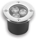 IP66 Waterproof Outdoor Recessed Ground Light - 1W Embedded Garden Light for Patios Walkways and Steps - AC85-110V Landscape Lighting (Yellow)