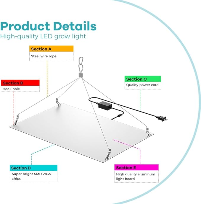 2PCS 800W Led Plant Growing 234Leds Light Dimmable &amp High Efficiency &amp Deeper Penetration Lamps for Seed Starting Vegetables Bloom Full Spectrum Plant Grow Lights for Hydroponic Indoor Plants