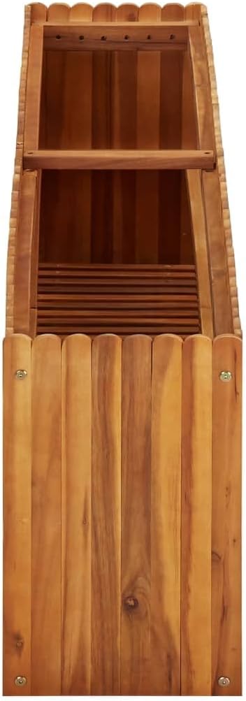 Outdoor Wooden Raised Garden Bed Planter Wood Planter Box Outdoor Flower Bed Boxes for Vegetable Flower Herb Gardening 59x11.8x19.6 Solid Acacia Wood