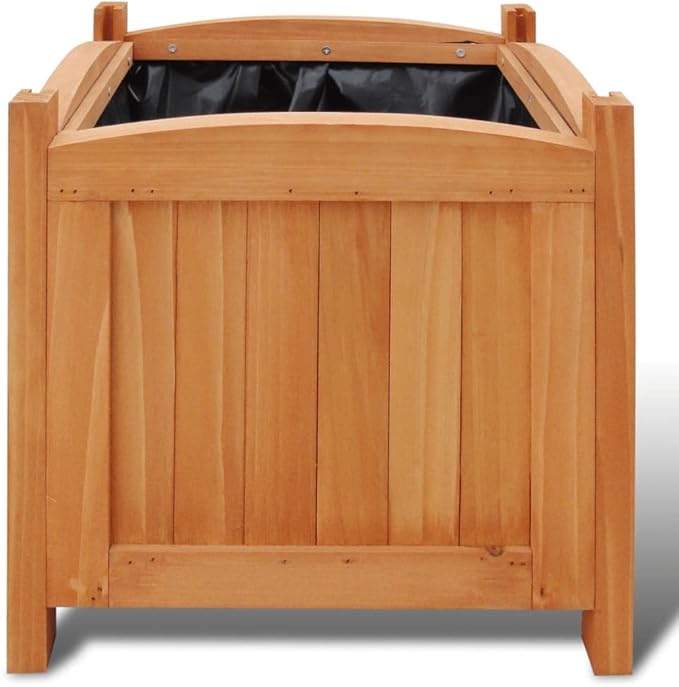 Wooden Raised BedOutdoor Planting BoxesIndustrial Rustic PlanterRaised Beds for GardeningGardening PotsPlant Boxfor Patio or Balcony Indoor and Outdoor11.8 x 11.8 x 11.8 Set of 2