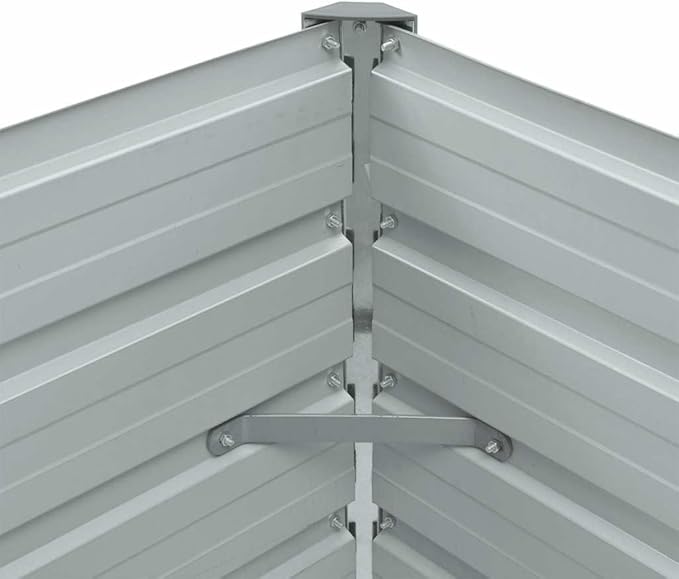 Raised Garden Bed Brown Galvanized Steel 39.4 x 15.7 x 17.7 inches Durable Planter for Outdoor Plants Rectangular Gardening Solution