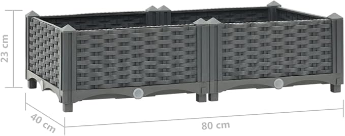 YAFF Raised Bed 31.5x15.7x9.1 Polypropylene (8.096lbs) G