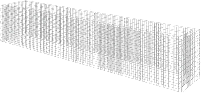 Gabion Raised Bed 21.3x21.3x39.4 Galvanized Steel Garden Planter &amp Privacy Screen for PatioYardBalcony