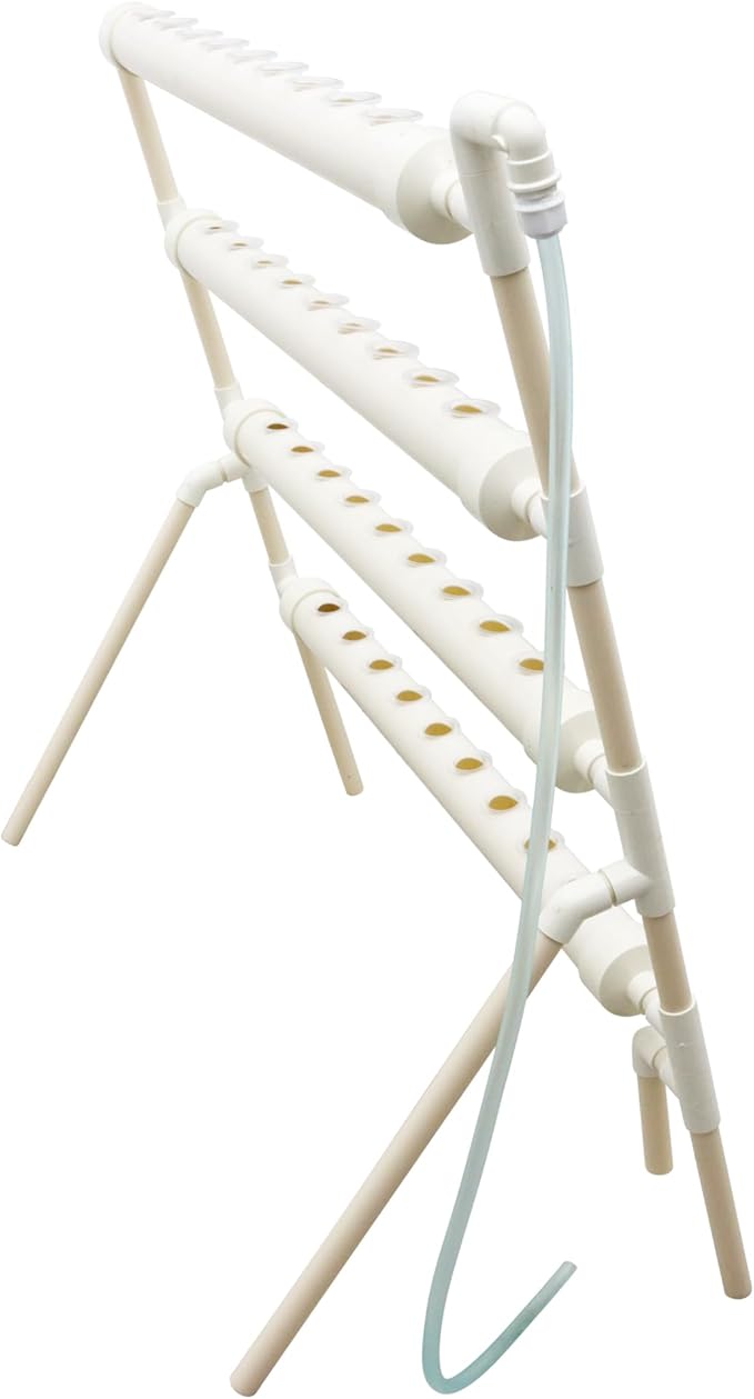 Hydroponic Growing System 36 Plant Site Hydroponics Gardening Grow Trapezoidal 4 Pipes Planting System with 110V Water PumpPlanting Sponge and Hose for Vegetable Cultivation