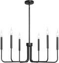 VEVOR 6-Light Chandelier Metal Farmhouse Chandelier Adjustable Height Dining Room Hanging Light Fixture for Ceilings Modern Chandelier for Bedroom Foyer Hall Kitchen Living Room and Entryway