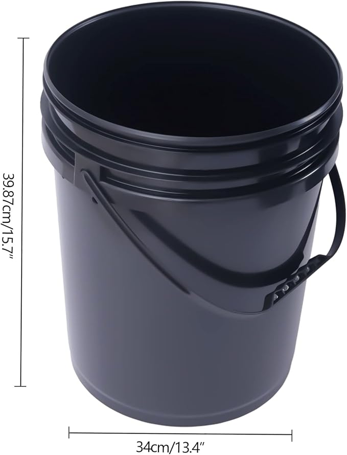 DWC Hydroponics Growing System 4 Bucket 5 Gal Deep Water Culture Recirculating Drip Garden System with Top Drip Kit Planter + Air Pump 15W for Growing Fruits Vegetables Flowers