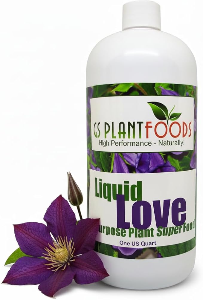 Liquid Love - All Purpose Liquid Fertilizer by GS Plant Foods (32 oz) - Natural Fertilizer for Vegetables Herb Gardens House Plants Fruit Trees Lawns &amp Shrubs