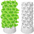 Hydroponic Tower Growing System 8 Layered 64 Planting Holes Hydroponic Tower Hydroponics Growings Systems Towers with Water Pump Vertical Growings Systems Kit for Balconies Courtyards