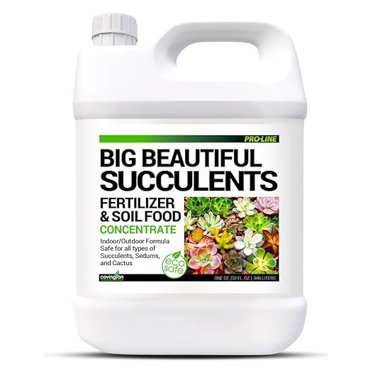 Covington Succulent Fertilizer Liquid (32oz) – Cactus &amp Succulent Plant Food for Indoor and Outdoor Use – Slow Release Liquid Fertilizer for Houseplants – Made in USA