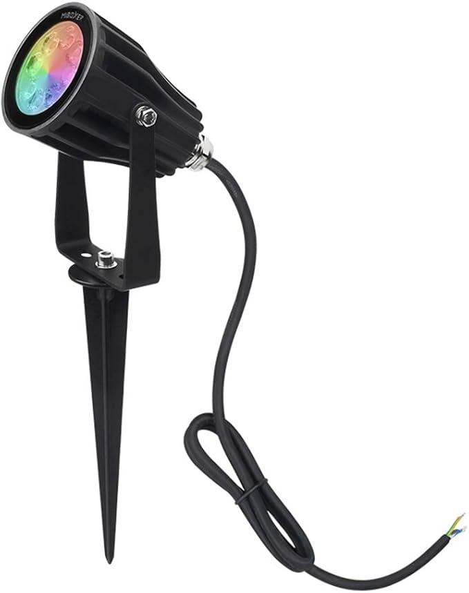 LGIDTECH FUTC04 Miboxer 6W RGB+CCT Outdoor LED Landscape Garden Spotlight AC100-240V 16 Million Colors ChangingColor Temperature AdjustableMemory Function.Smartphone Can't Control Directly