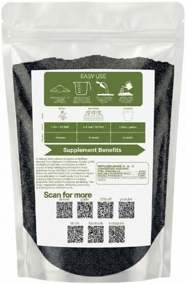 Old Cobblers Farm™ Wicked Organics Bone Char – Balanced Nutrition for Blueberries &amp Acid-Loving Plants – Supports Strong Roots Blooms &amp Fruit Production (5 lbs | 10 lbs | 15 lbs | 20 lbs) (5l