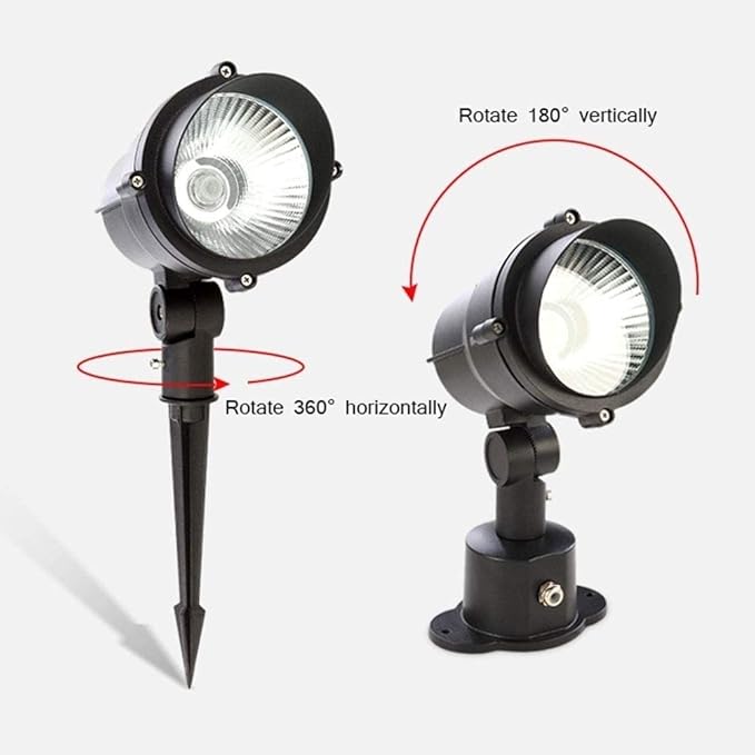 5/10/12/15/18/20/30W Outdoor Led Spotlight Waterproof Landscape Light with Pointed Led Landscape Spotlights Illumination Garden Outdoor Pathway Lighting/A(10W)/6000K White Light