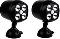 cjc Outdoor Motion Light Motion Sensor Spotlight Wireless Battery Operated Weatherproof Wall LightLighting for Patio Garden Garage Pathway-16W 600 Lumens 4 LED Security Lights (2 Pack)