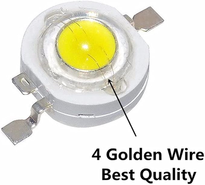 100pcs 3W High Power LED Diodes Cold Warm White Red Green Blue Yellow 660nm 445nm Plant Grow Light Source with 20mm Star PCB (Red 620nm-625nm)