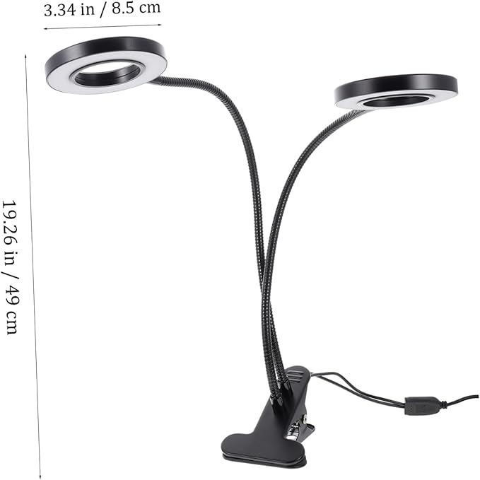 Adjustable LED Plant Growth Lamp Timer Dual-Head Clip-On Light for Indoor Use 5V Greenhouse Growing Light for Vegetables and Flowers