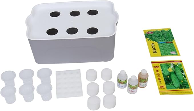 Kisangel 1pc Hydroponic Planting Box for Indoor and Balcony Use Automatic Soilless Growing Machine for Vegetables and Fruits Silent Operation Food-Grade Plastic High Sprouting Rate