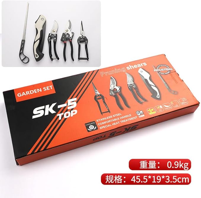 Garden Pruning Tool Set 5-Piece Household Flower Branch Trimming Kit with Ergonomic Handles