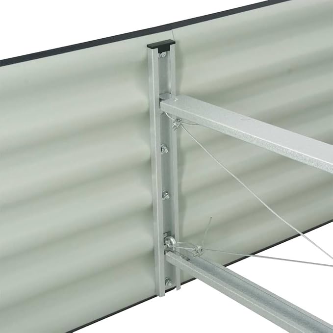 Powder-Coated Garden Raised Bed Metal Planter Box for Vegetables Flowers Herbs Grey Galvanized Steel Large Tough-600
