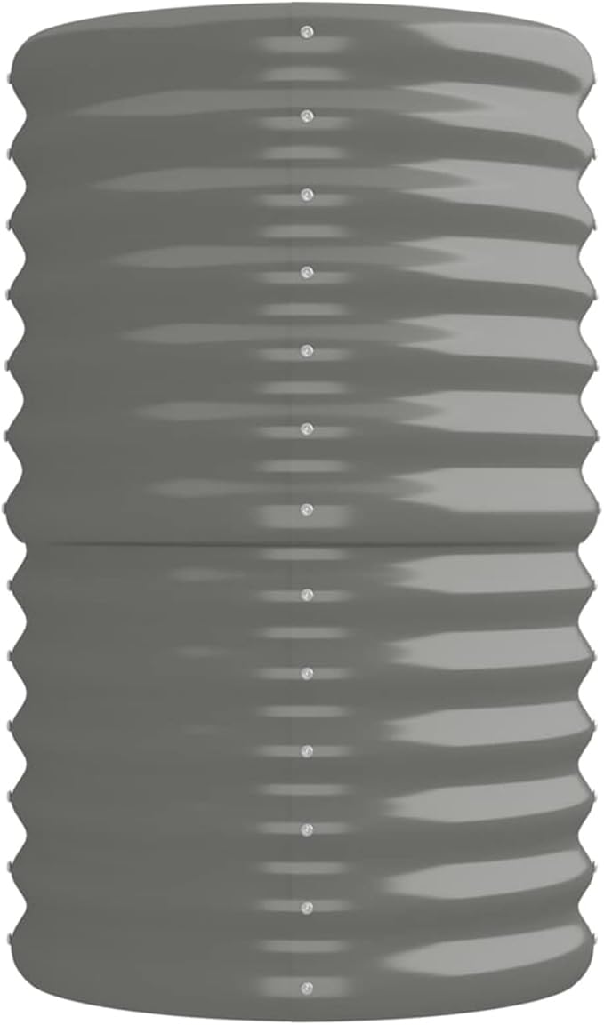 Garden Raised Bed Planter Raised Beds Raised Planter Box for Outdoor Plants Garden Beds Powder-Coated Steel 88.2x15.7x26.8 Gray