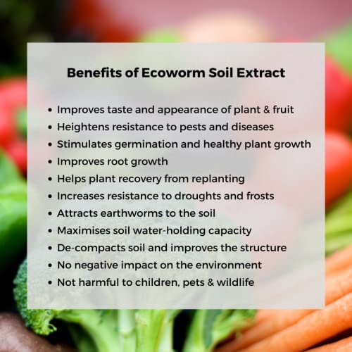 Ecoworm Soil Extract Concentrate for Flowers &amp Ornamentals – Organic Soil Regenerator &amp Microbe-Rich Liquid Fertilizer from Worm Castings | Natural Bloom &amp Root Booster (35 fl oz Makes 53
