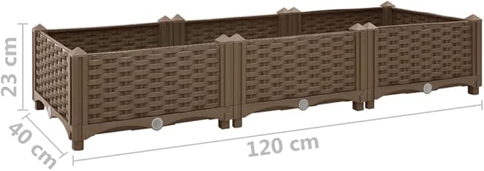 Raised Bed PlanterGarden BedGalvanized Raised Garden BedPlanter Raised bedsGalvanized Planter47.2x15.7x9.1 Polypropylene