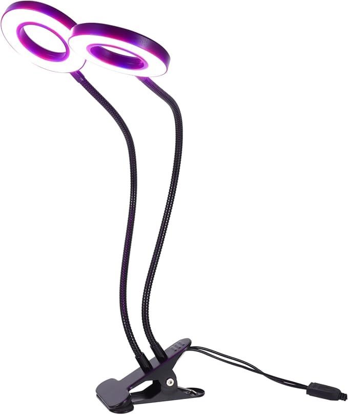 BESPORTBLE LED Indoor Plant Growth Lamp with Clip USB Powered Convenient Use for Houseplants Durable Material Dimmable Function for Optimal Growth
