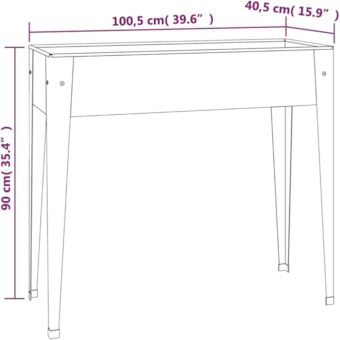 Galvanized Steel Planter Box Metal Outdoor Raised Garden Beds - Large Tall Gardening Planter Set - Vegetable Plant Flower Growing Pots 2 pcs