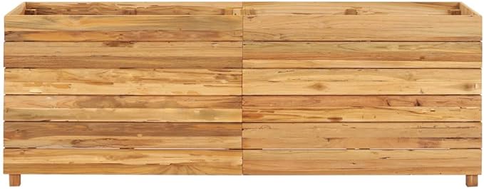 YAFF Raised Bed 59.1x15.7x21.7 Recycled Teak and Steel (54.912lbs)