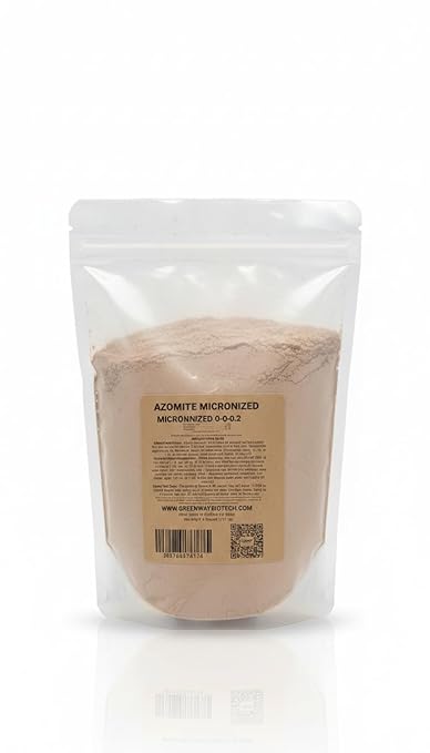 Greenway Biotech Inc. Azomite Rock Dust Volcanic Ash Organic Fertilizer with Micronutrient &amp Trace Minerals- Natural Mineral Soluble Plant Fertilizers for Enhances &amp Increases Crop Yield (4 P
