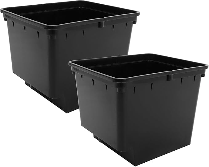 POPETPOP 1set Soilless Cultivation Barrels for Hydroponic Gardening Vegetable and Fruit Planting Nursery Boxes Black No Lid for Indoor and Outdoor Plant Growth