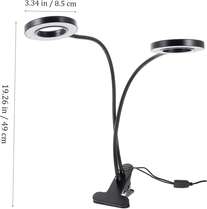 Dual Head LED Plant Growth Lamp for Indoor Use Powered with Clip Design for Enhancing Plant Growth Compact for Easy Setup and Mobility