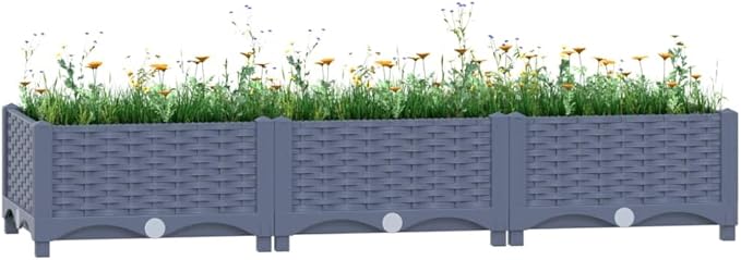 SKM Raised Bed 120x40x23 cm Polypropylene (Weight-10KG)-0399