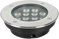 Ground LED Landscape Lights - Stainless Steel Round Outdoor Landscape Spotlight LED Ultra Thin Underground Light IP65 Waterproof Garden Recessed In-Ground Lamp for Square Garden Steps (Blue 36W)