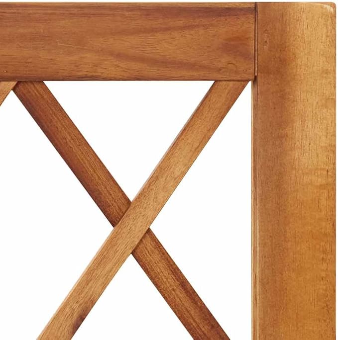 Garden Raised Bed Natural Wood Color Solid Acacia Wood Planter 21.7x39.4x21.7in Rectangular Outdoor Garden Bed for Climbing Plants