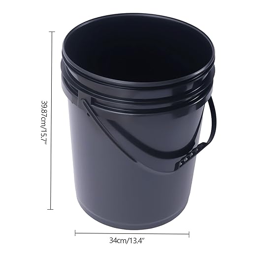 Hydroponics Grow System 4Pcs 5-Gallon Hydroponic Bucket Kit with Water Pump Deep Water Recirculating Culture Drip Irrigation System for Vegetables (4 Bucket + Drip Kit)