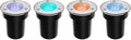 4pcs Outdoor 3W Round Floor Lamp LED Beam Spotlights Underground Well Light COB Mini Landscape Light IP67 Waterproof Landscapes Lighting Flood/Step Garden Light(Warm White3W(12-24v))