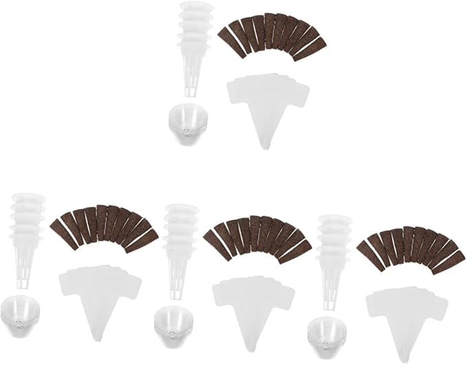 Kisangel 4sets Indoor Grow Kit Hydroponics System Hydroponic Bucket Grow Baskets Humidity Domes for Easy Plant Care