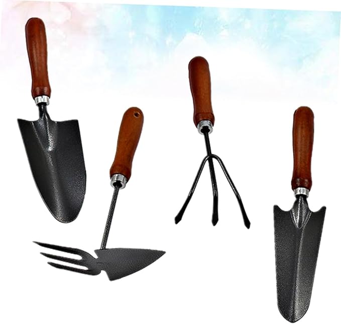 4pcs Mini Garden Tool Set Thickened Iron Shovel for Transplanting Weeding and Cultivating Lightweight Handheld Gardening Tools for Planting and Outdoor Use