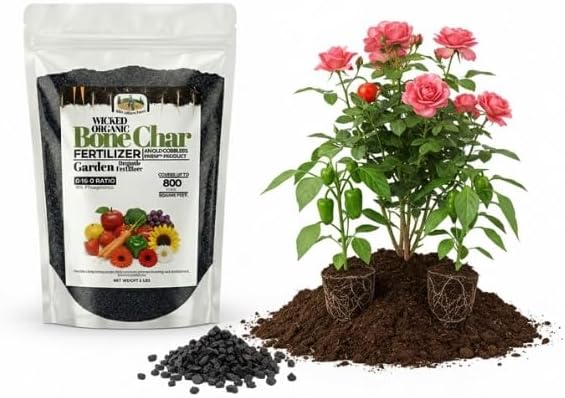 Old Cobblers Farm™ Wicked Organics Bone Char – Balanced Nutrition for Blueberries &amp Acid-Loving Plants – Supports Strong Roots Blooms &amp Fruit Production (5 lbs | 10 lbs | 15 lbs | 20 lbs) (20