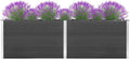 Garden Raised Bed WPC Weather-Resistant Steel Large Metal Planter Box for Outdoor Flower Plant Vegetable Herb Growing &amp Gardening - Gray 78.7x39.4x35.8