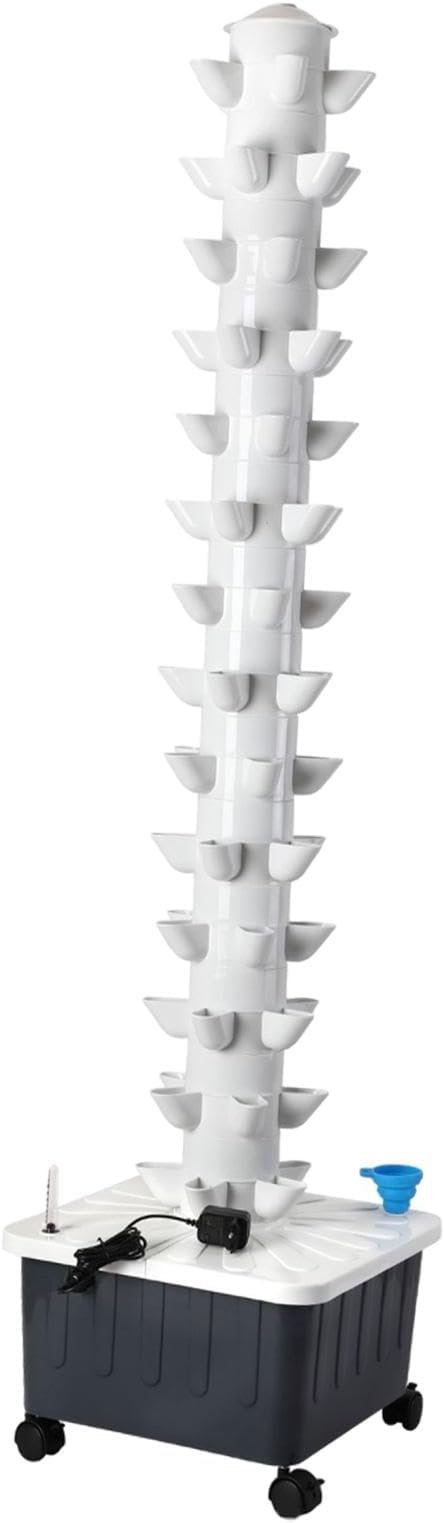 Hydroponic Grow System Tower Vertical Gardening Planter Hose Auto Garden Plant Germination Kit for Office Yard Indoor Plants 70Holes 40x40x170cm