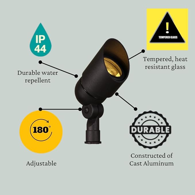 Best Pro Lighting 3W LED Low Voltage Directional Bullet Light in Black Finish (BPL-101BLKLED3W)