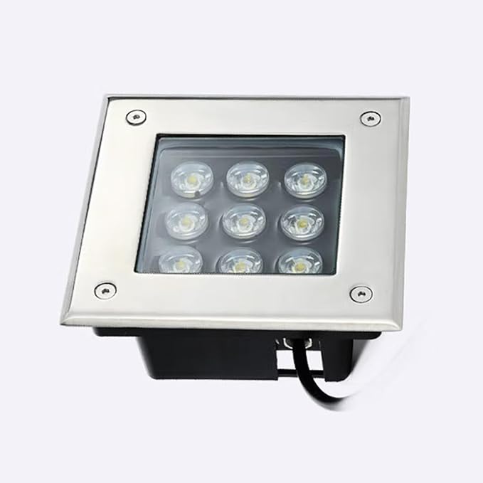 LED Outdoor Buried Light Square Underground Lamp Waterproof IP66 Spotlights AC85-265V for Driveway Deck Step Pathway Garden Landscape Lights